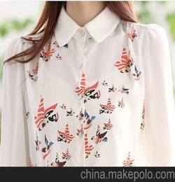 白色雪纺衫女式衬衫韩国秋季大码女装长袖新品来图加工一件代发